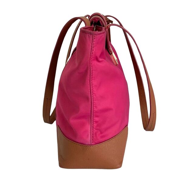 Tory Burch Pink Nylon Tote Shoulder Bag Medium Size - Picture 5 of 13
